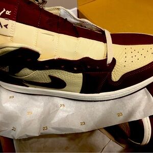 Jordan 1 maroon and tan